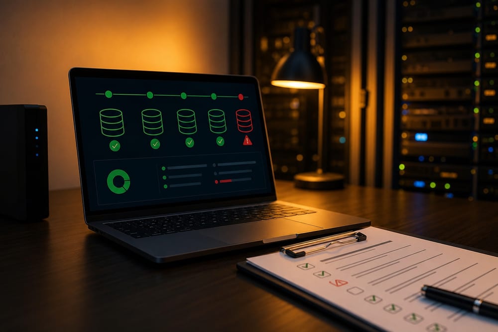 Backup audit checklist and restore drill verifying that a small business's backups actually recover.