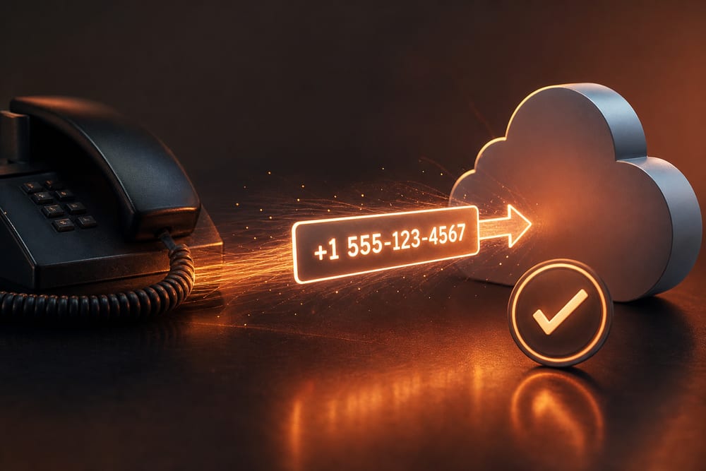 Business phone numbers being ported to a new VoIP provider without downtime.