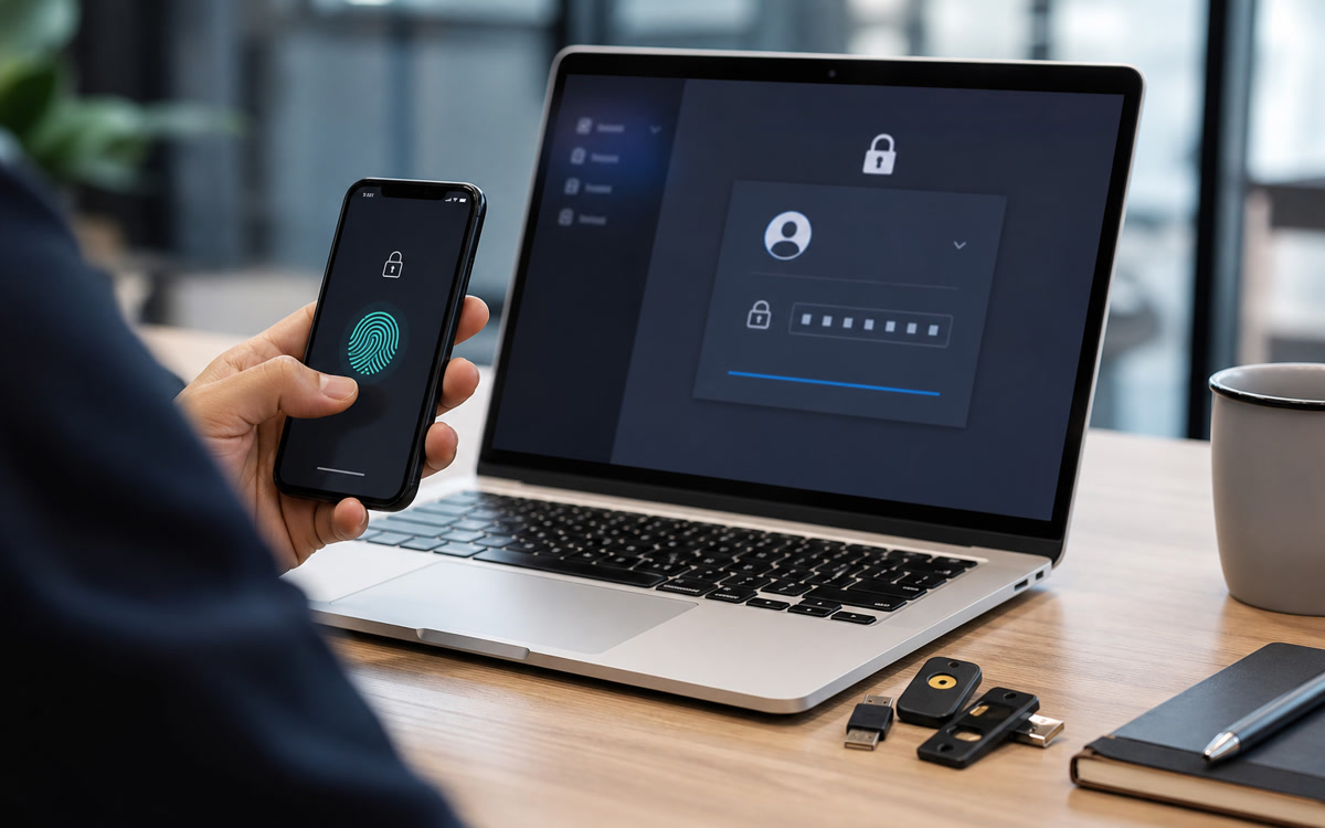 Multi-factor authentication and single sign-on setup for small business identity security.