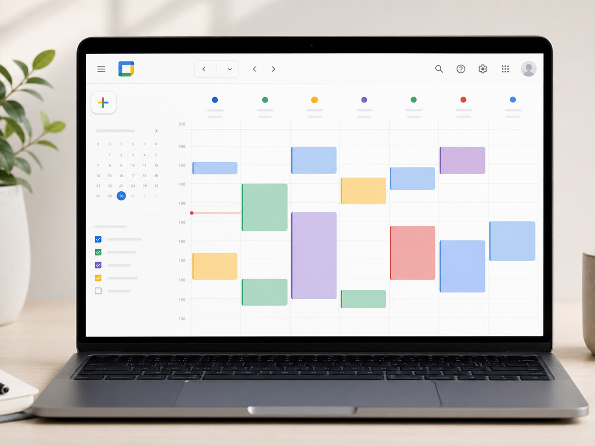 Google Calendar scheduling and resource rooms for a small office.