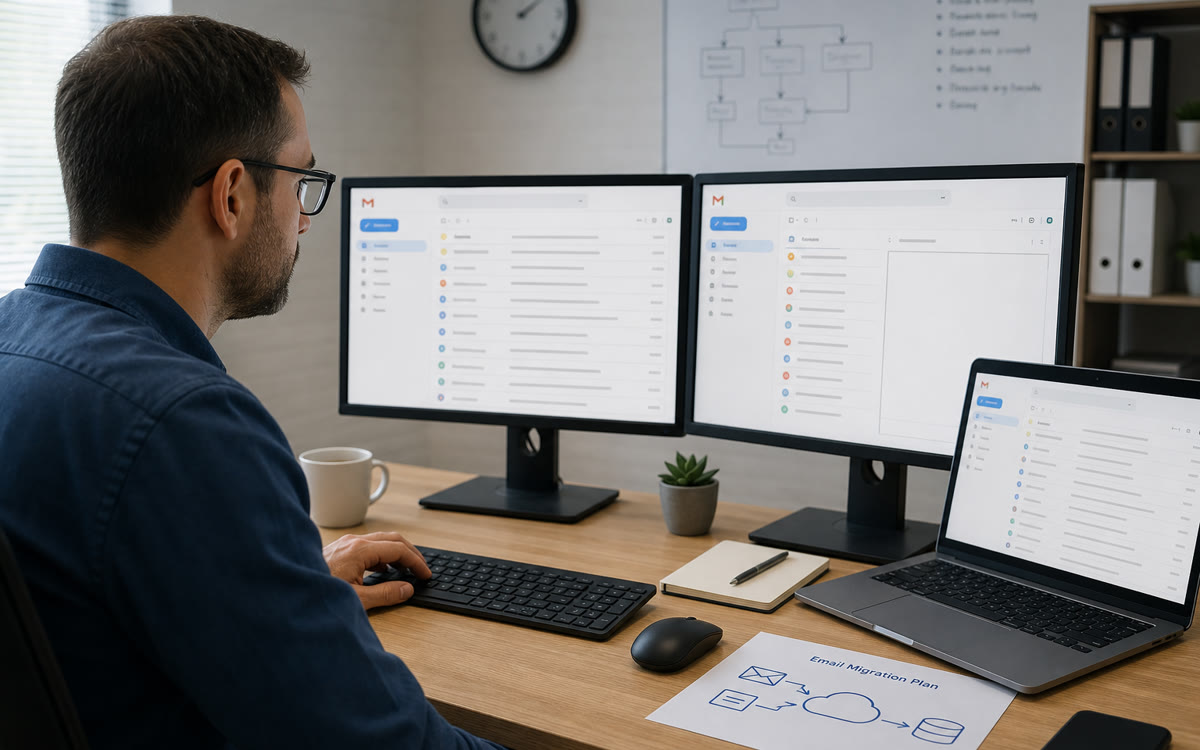 Google Workspace Gmail migration for a small business in Northern Virginia.
