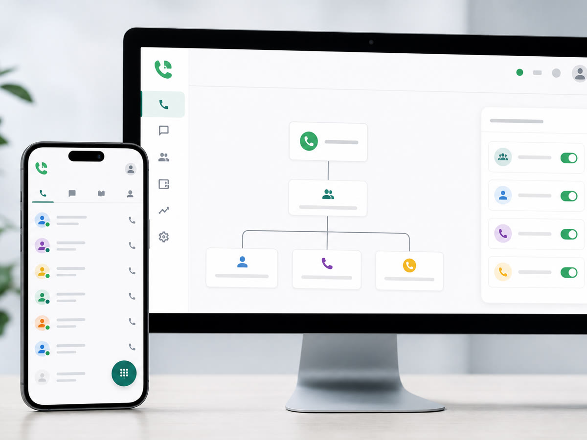 Google Voice business phone routing for a small business.