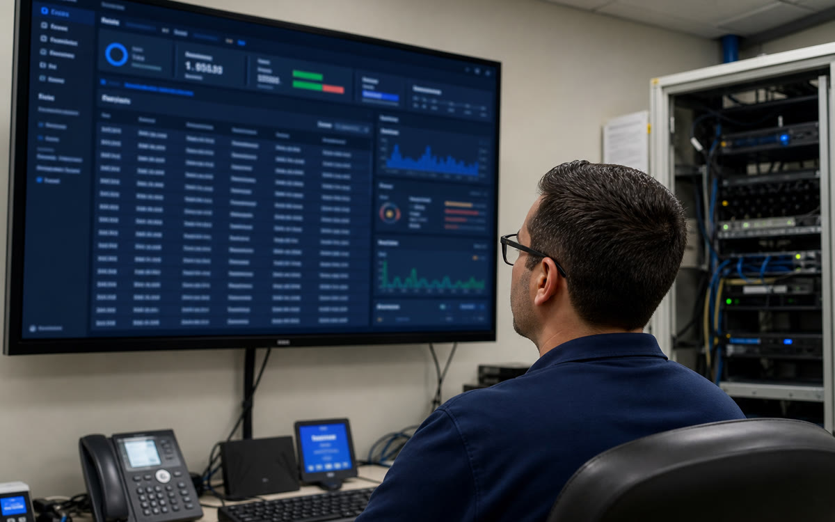 Audit-friendly logging and monitoring dashboard for a healthcare practice network.